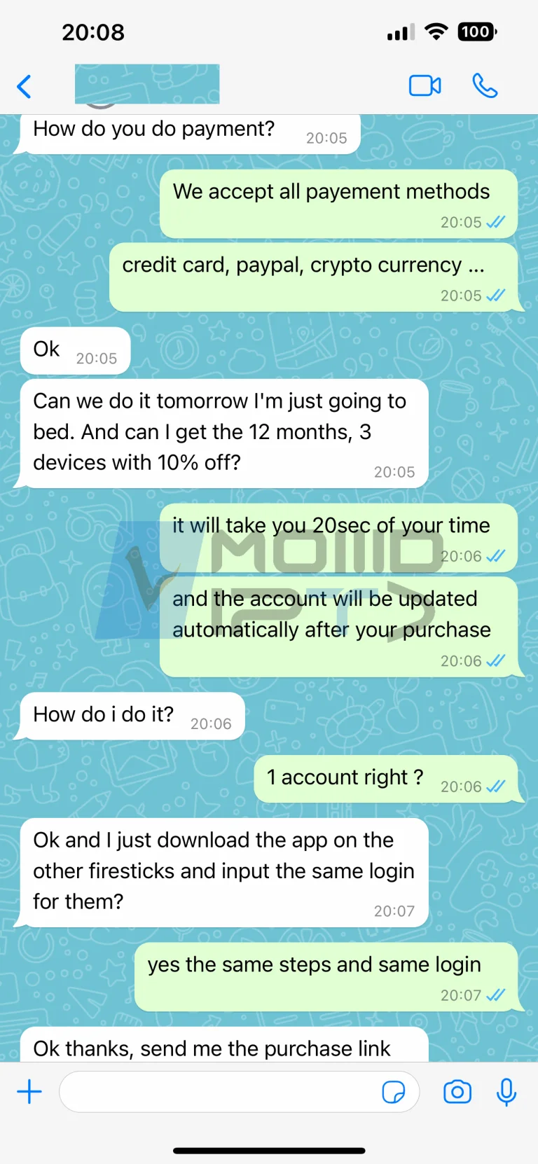 Happy IPTV United Kingdom customer sharing positive review and feedback