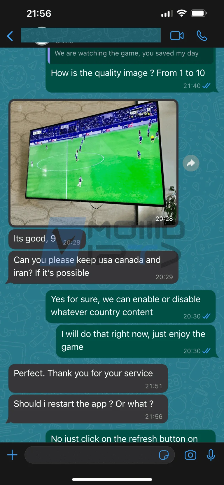 Happy IPTV United Kingdom customer sharing positive review and feedback