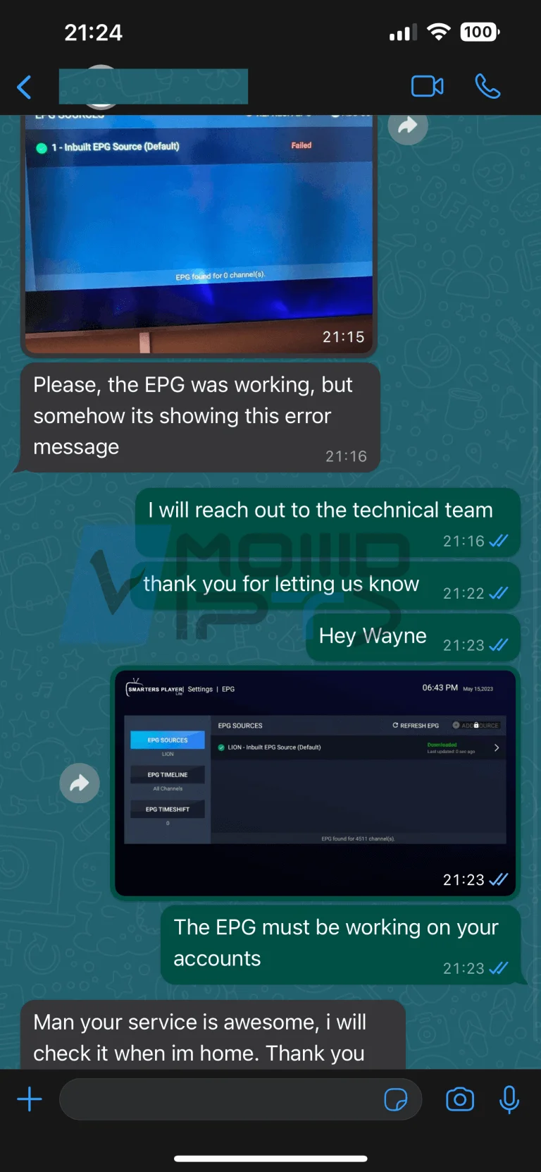 Happy IPTV United Kingdom customer sharing positive review and feedback
